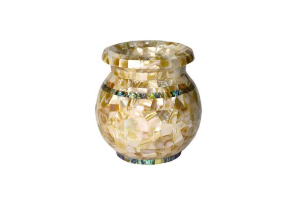 Elegant Golden Marble Pot