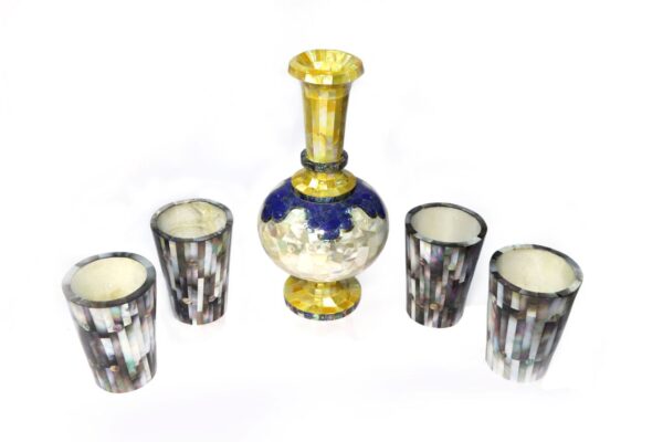 Exquisite Marble Surahi Pot