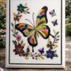 Handmade Marble Inlay Butterfly Wall Art mosaic panel